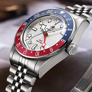 Чоловічий годинник ADDIESDIVE GMT Swiss Quartz Diver 200M Waterproof багатокольоровий світний циферблат білий класичний synthetic.ua - Фото 1