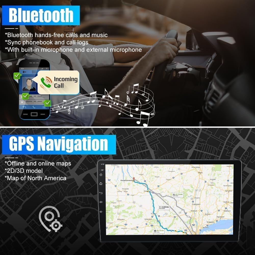 Штатная автомагнитола YUNTX для Toyota RAV4 (2001-2006) / 9" / Сенсорная / 2/32Гб / Android 12 / Apple CarPlay / Android Auto / Bluetooth / WI-FI / USB / DAB, фото №3