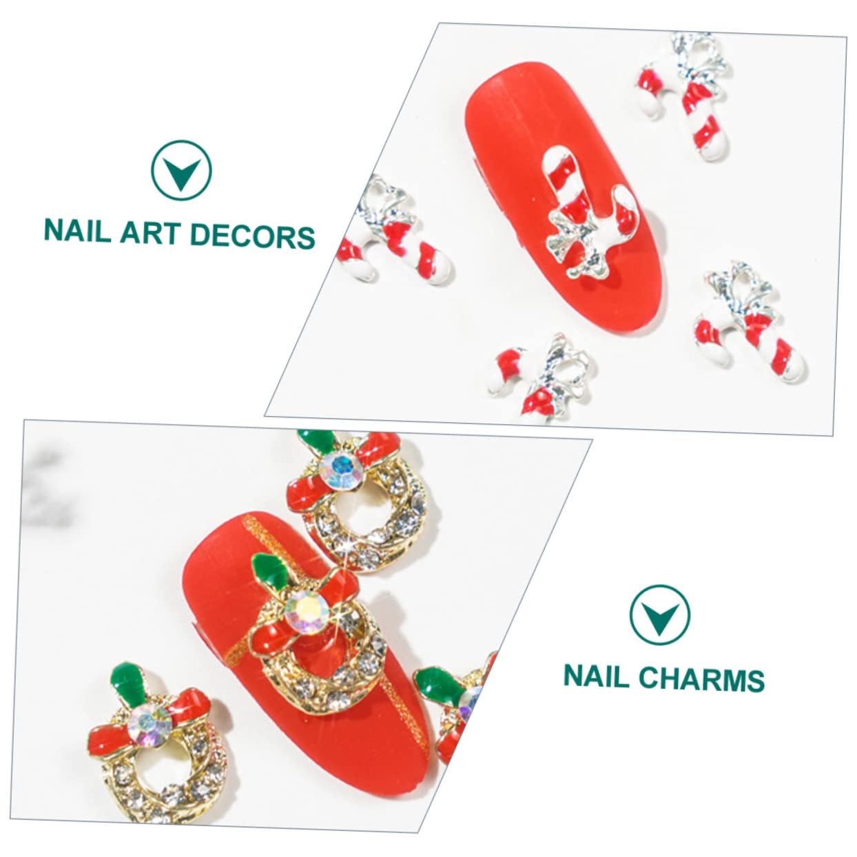 Наклейки для нігтів РіздвяніOOFAN 75 шт. Манікюрні, фото №6