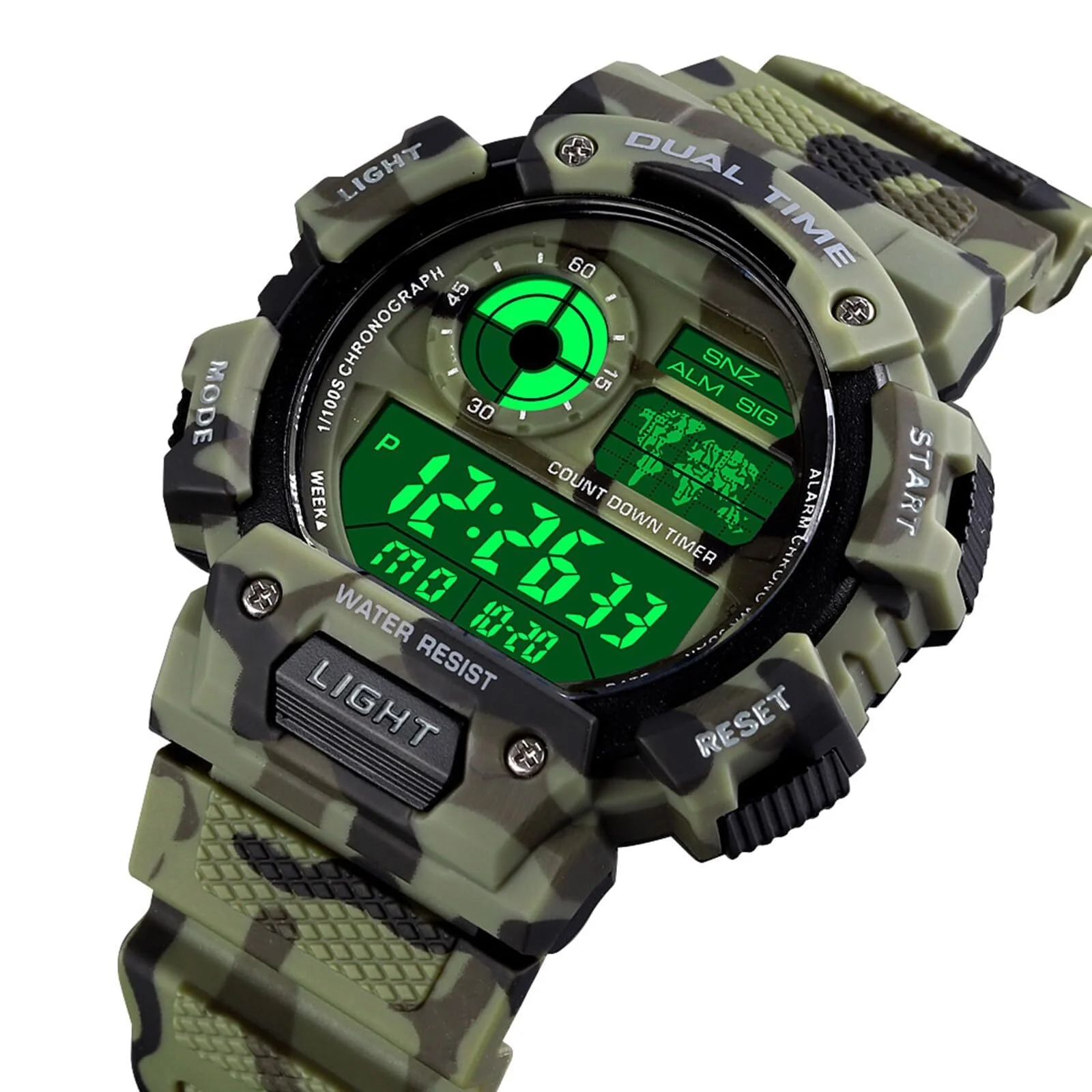 Чоловічий цифровий кварцовий годинник ROSEBEAR, 50 м водонепроникний, фото №5 Чоловічий цифровий кварцовий годинник ROSEBEAR, 50 м водонепроникний, фото №5