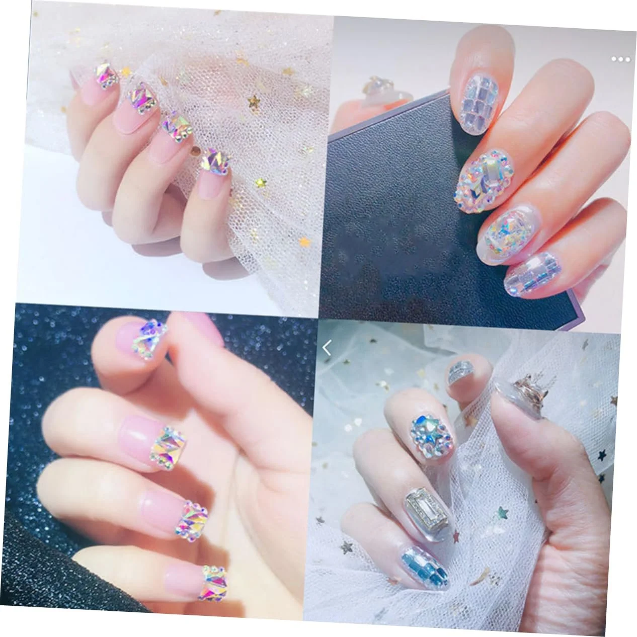 Стрази для нігтів Mikinona Diamond, пласка основа, акрилові, 100 шт., фото №5