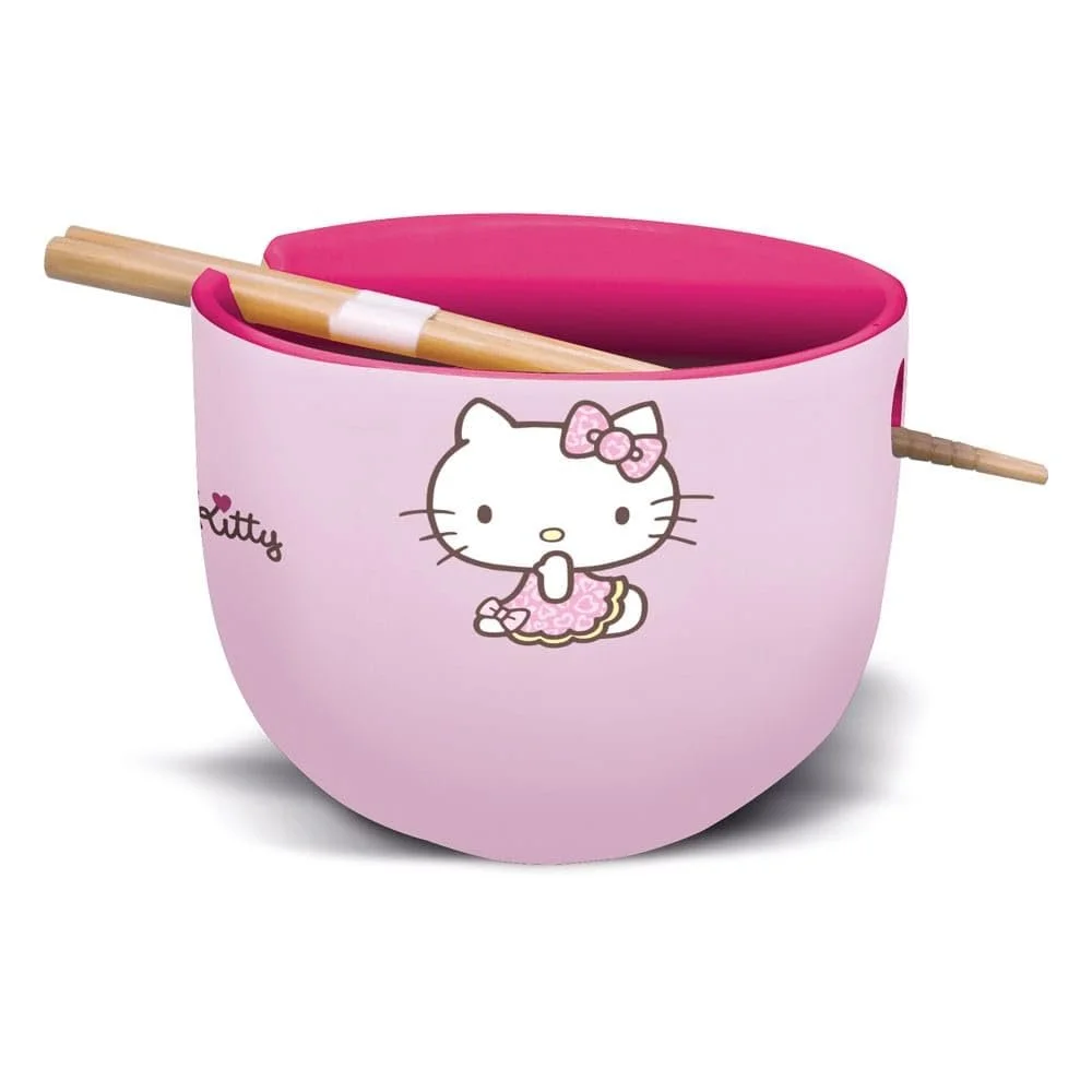 Миска Sanrio Hello Kitty Japan Ramen с палочками, фото №1 Миска Sanrio Hello Kitty Japan Ramen с палочками, фото №1