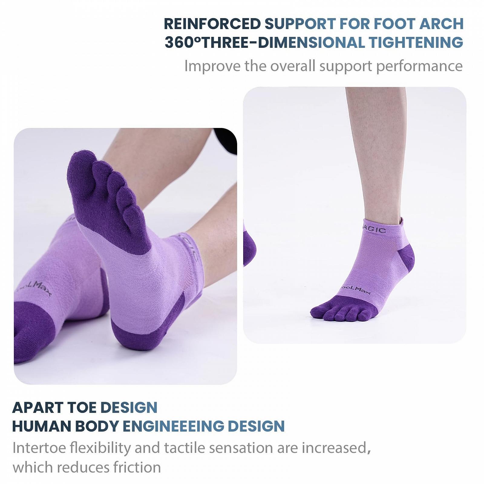 Носки для пальцев ног LIKLOX Мужские/Женские CoolMax High Performance Athletics Running Five Finger Sports Socks, фото №4