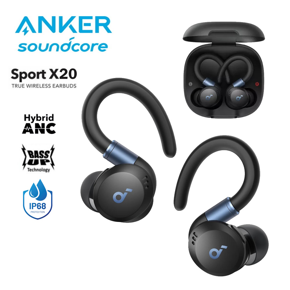 Навушники Anker Soundcore Sport X20 ANC black, фото №1