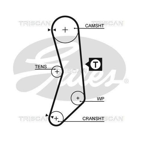 Комплект ременя ГРМ TRISCAN 8647 15040, фото №2