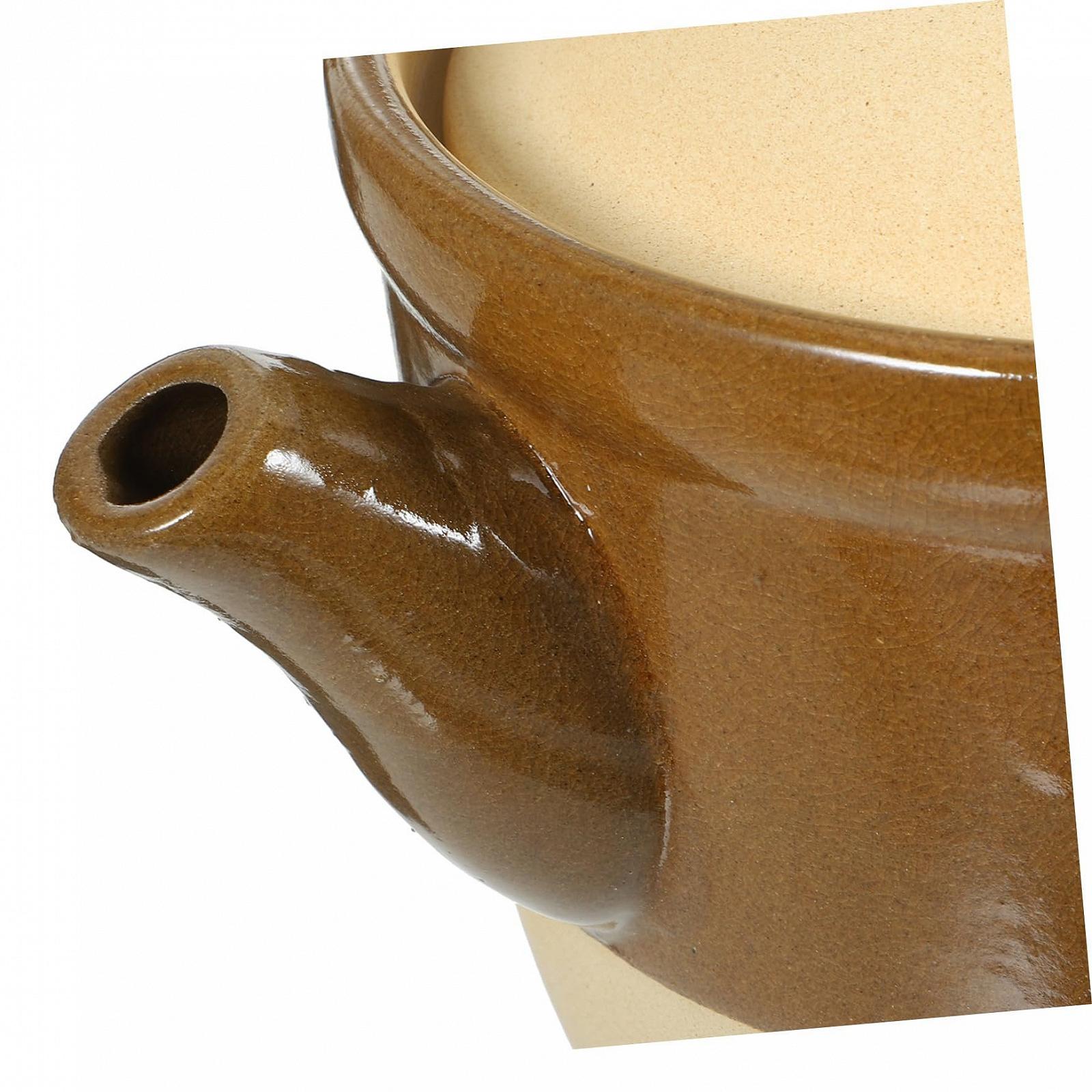 Горщик для запікання керамічний термостійкий з антиковзкою ручкою для відкритого вогню, фото №5 Горщик для запікання керамічний термостійкий з антиковзкою ручкою для відкритого вогню, фото №5