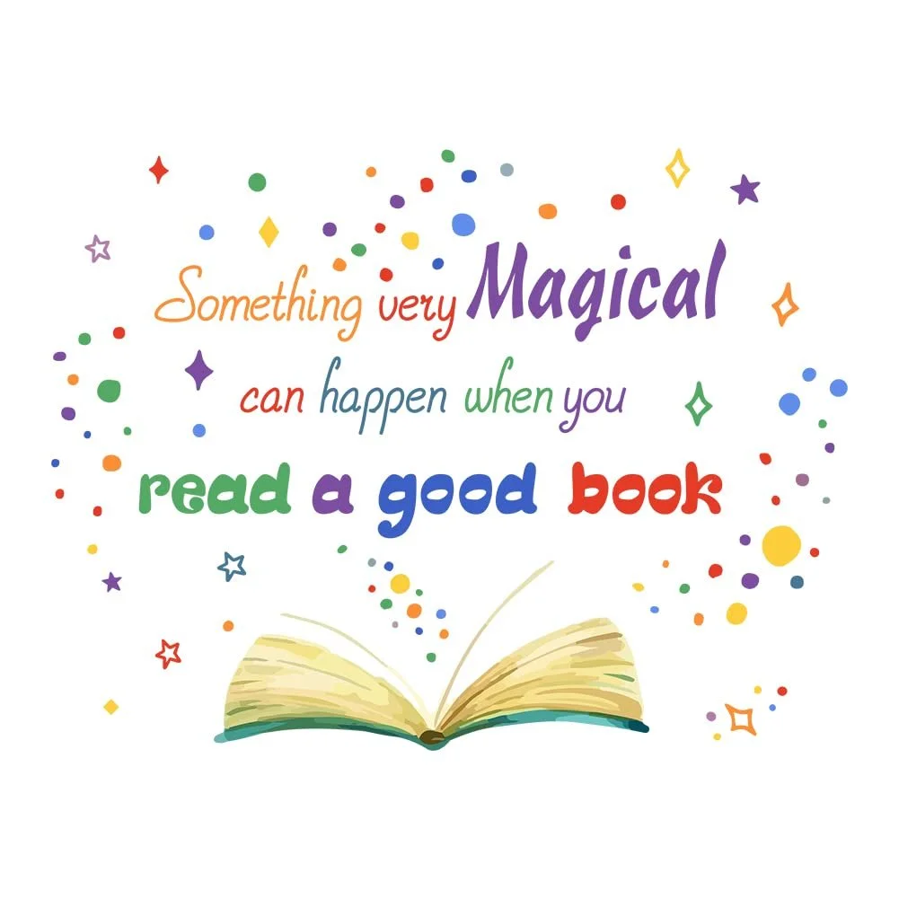 Наклейка на стіну SUPERDANT Reading Book Something Very Magical Вінілова, фото №1