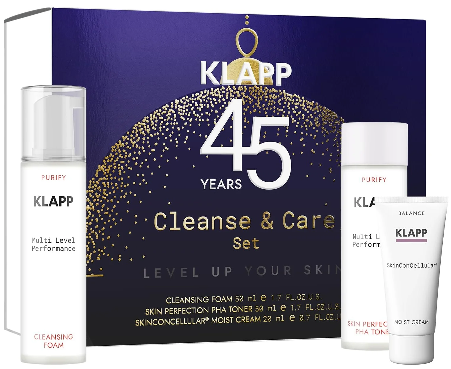Набор KLAPP Cosmetics Cleanse & Care (50 мл + 50 мл + 20 мл), фото №1