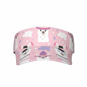 Козырек солнцезащитный унисекс спортивный с принтом ламы и альпаки для тенниса - Фото 1