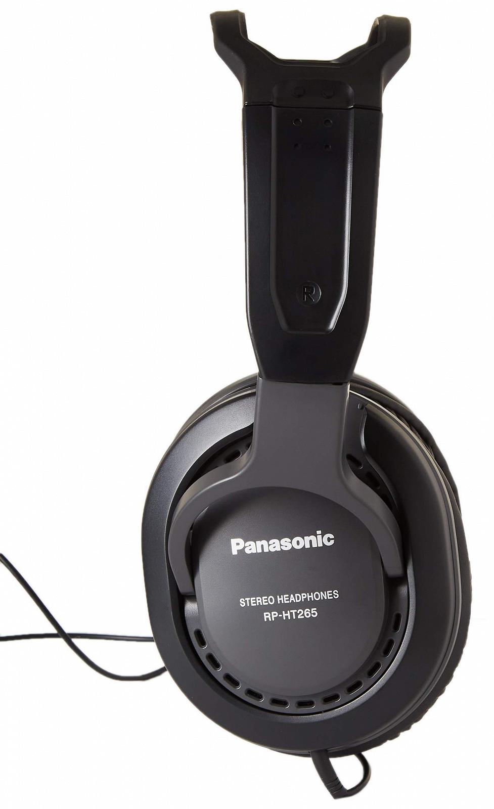 Наушники Panasonic RP-HT265E-K кабель 5 м 3,5 мм и адаптер 6,3 мм регулятор громкости черный, фото №3