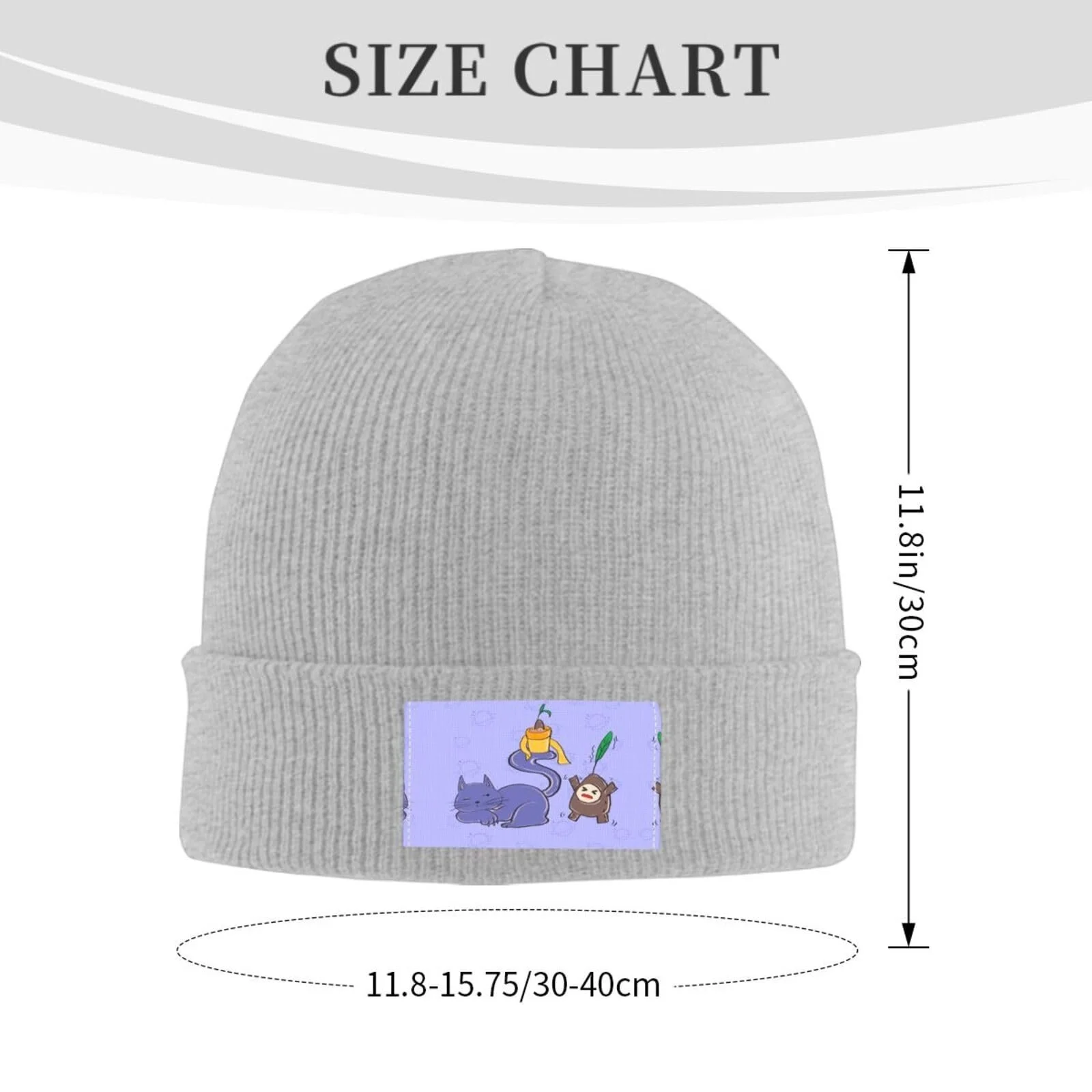 Вязана шапка з соняшниками та котами YYHHAOFA, фото №1