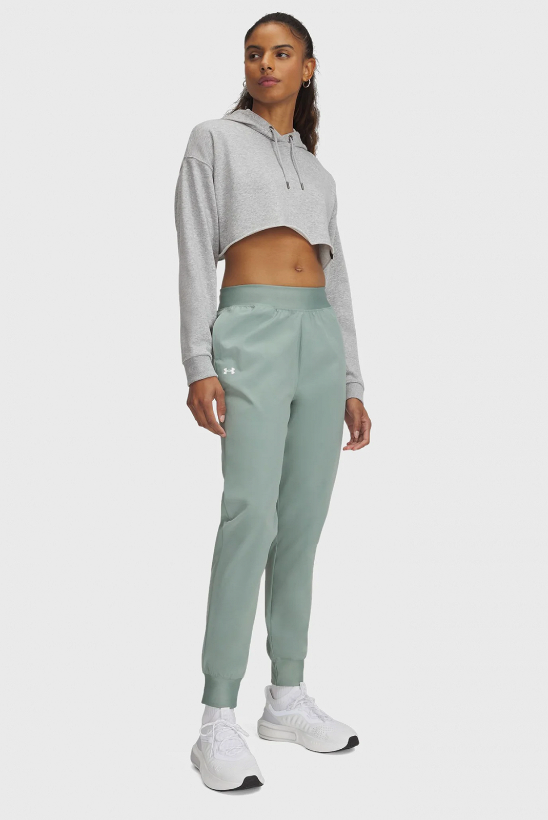 Штаны Under Armour Rival Hi Rise Woven Pant Зеленый L, фото №3