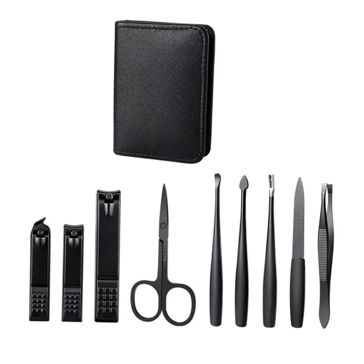 Набор для маникюра Мультифункциональный из нержавеющей стали Портативный Черный, фото №1