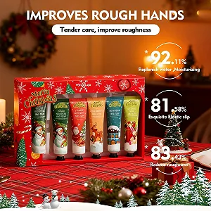 Крем для рук Рождественский набор из 5 мини-кремов для рук Подарочный набор для женщин и мужчин, увлажняющий крем с маслом ши против сухости рук, наполнитель для адвент-календаря цена на synthetic.ua - Фото 1 Крем для рук Рождественский набор из 5 мини-кремов для рук Подарочный набор для женщин и мужчин, увлажняющий крем с маслом ши против сухости рук, наполнитель для адвент-календаря synthetic.ua - Фото 1