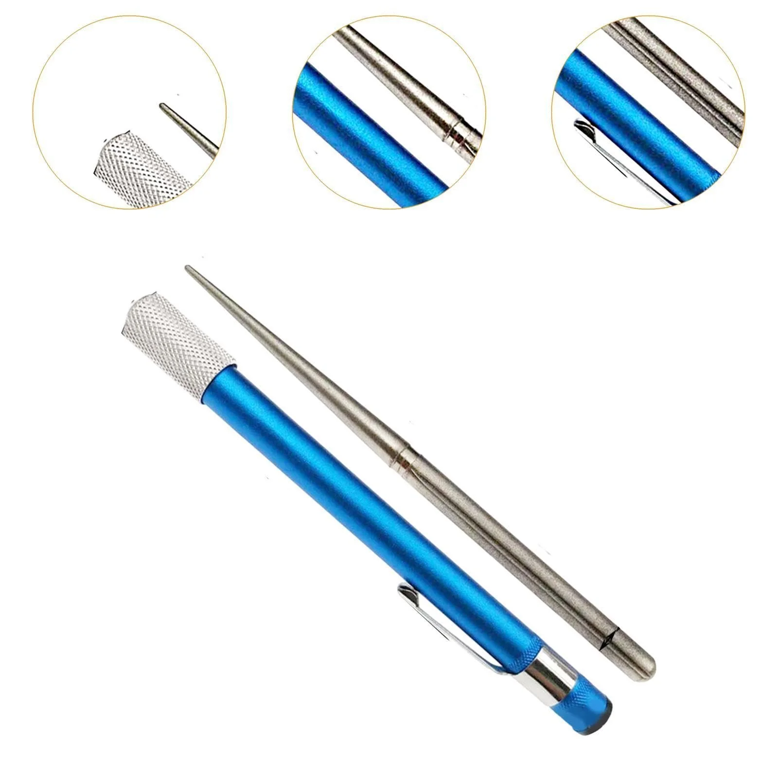 Алмазний мусат Oshhni висувний двосторонній Синій, фото №5