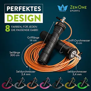 Скакалка ZenOne Sports ZenRope 3 м швидкісна зі сталевим тросом та підшипниками 360° регульована ціна на synthetic.ua - Фото 1 Скакалка ZenOne Sports ZenRope 3 м швидкісна зі сталевим тросом та підшипниками 360° регульована synthetic.ua - Фото 1