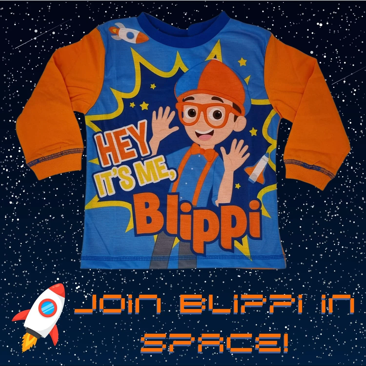 Пижама Blippi Космос и планеты, фото №2 Пижама Blippi Космос и планеты, фото №2