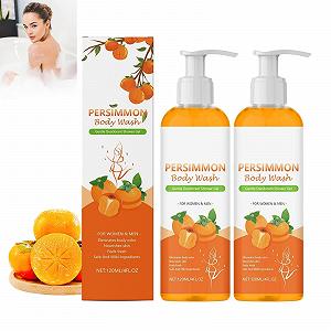 Гель для душу та мило Persimmon з екстрактом хурми, дезодоруючий засіб проти запаху тіла, для глибокого очищення, для жінок та чоловіків (2 шт) - Фото 1