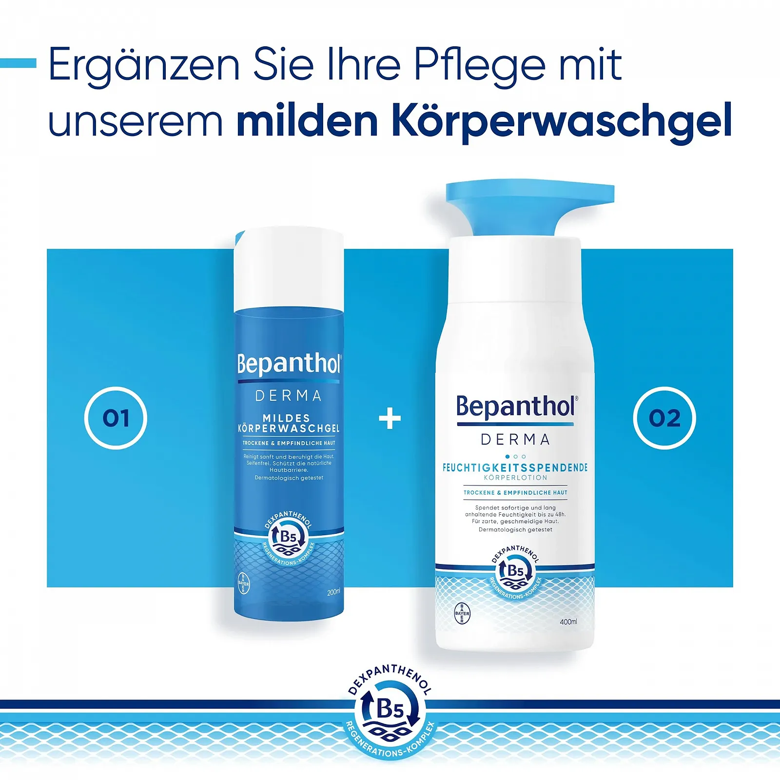 Лосьйон для тіла Bepanthol Derma Зволожуючий для чутливої та сухої шкіри з декспантенолом 400 мл (дозатор), фото №13