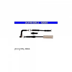 Датчик износа тормозных колодок ATE 24.8190-0283.2 для BMW, передняя ось - Фото 1