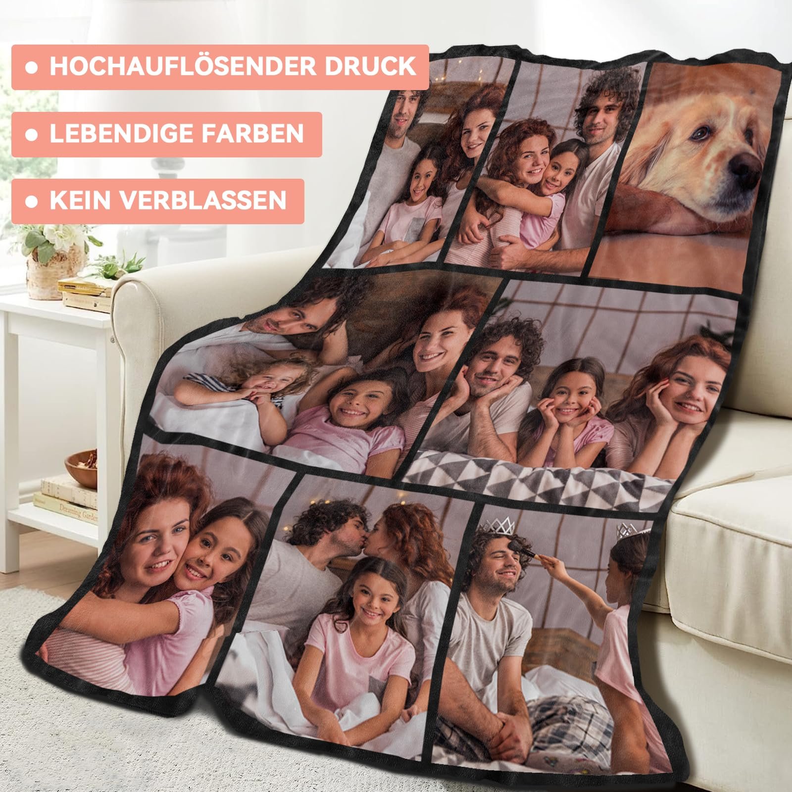 Персоналізований плед Bemaystar з фото, подарунок для мами, тата, дитини, друзів, домашніх тварин, сім'ї на День матері, День батька, фото №5 Персоналізований плед Bemaystar з фото, подарунок для мами, тата, дитини, друзів, домашніх тварин, сім'ї на День матері, День батька, фото №5