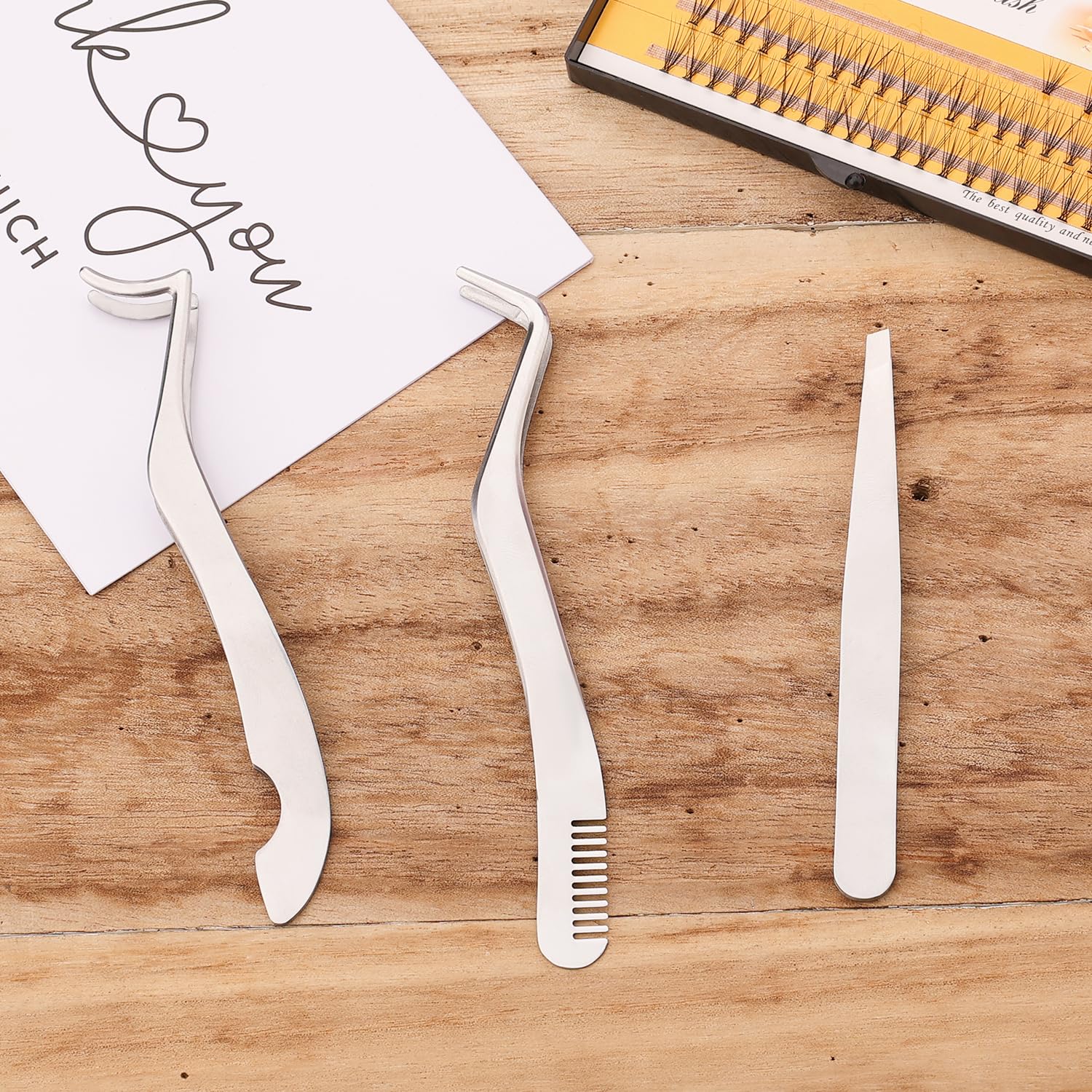 Набір Eyelash Applicator Сталеві пінцети Додатки для вій Сріблястий, фото №6