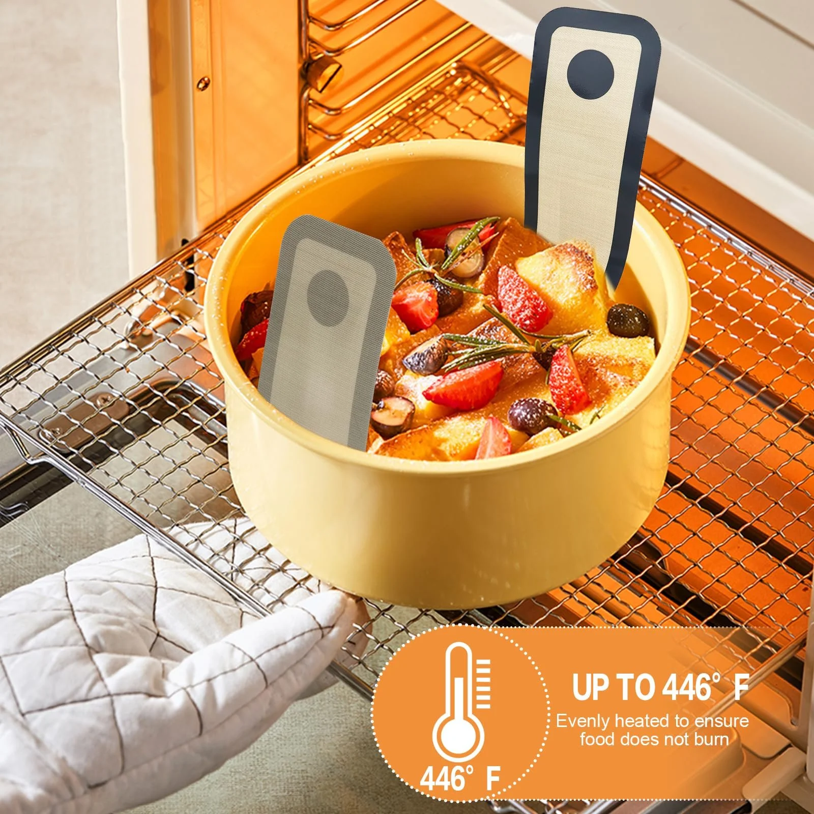 Килимок для випікання 4 шт. Silicone Dutch Oven Non-Stick Heat Resistant з ручками, фото №4 Килимок для випікання 4 шт. Silicone Dutch Oven Non-Stick Heat Resistant з ручками, фото №4