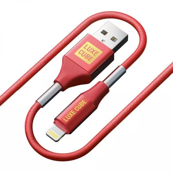 Кабель Luxe Cube Armored USB-Lightning 1м красный 8886668686099, фото №1