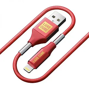 Кабель Luxe Cube Armored USB-Lightning 1м красный 8886668686099 - Фото 1