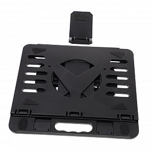 Подставка для ноутбука складная с вращающимся основанием портативная регулируемая по высоте с держателем для телефона эффективный отвод тепла эргономичная - Фото 1