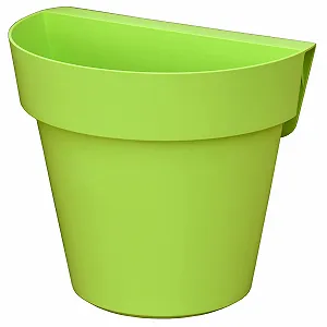 Підвісний горщик Euro3plast Up 298886G 25 см для перил Зелений - Фото 1