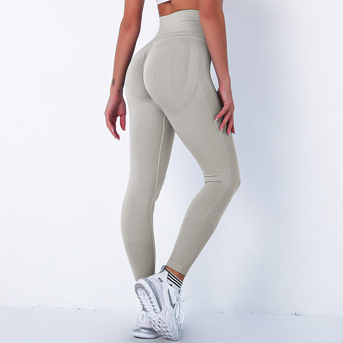 Леггинсы женские спортивные 10925 L серые, фото №6