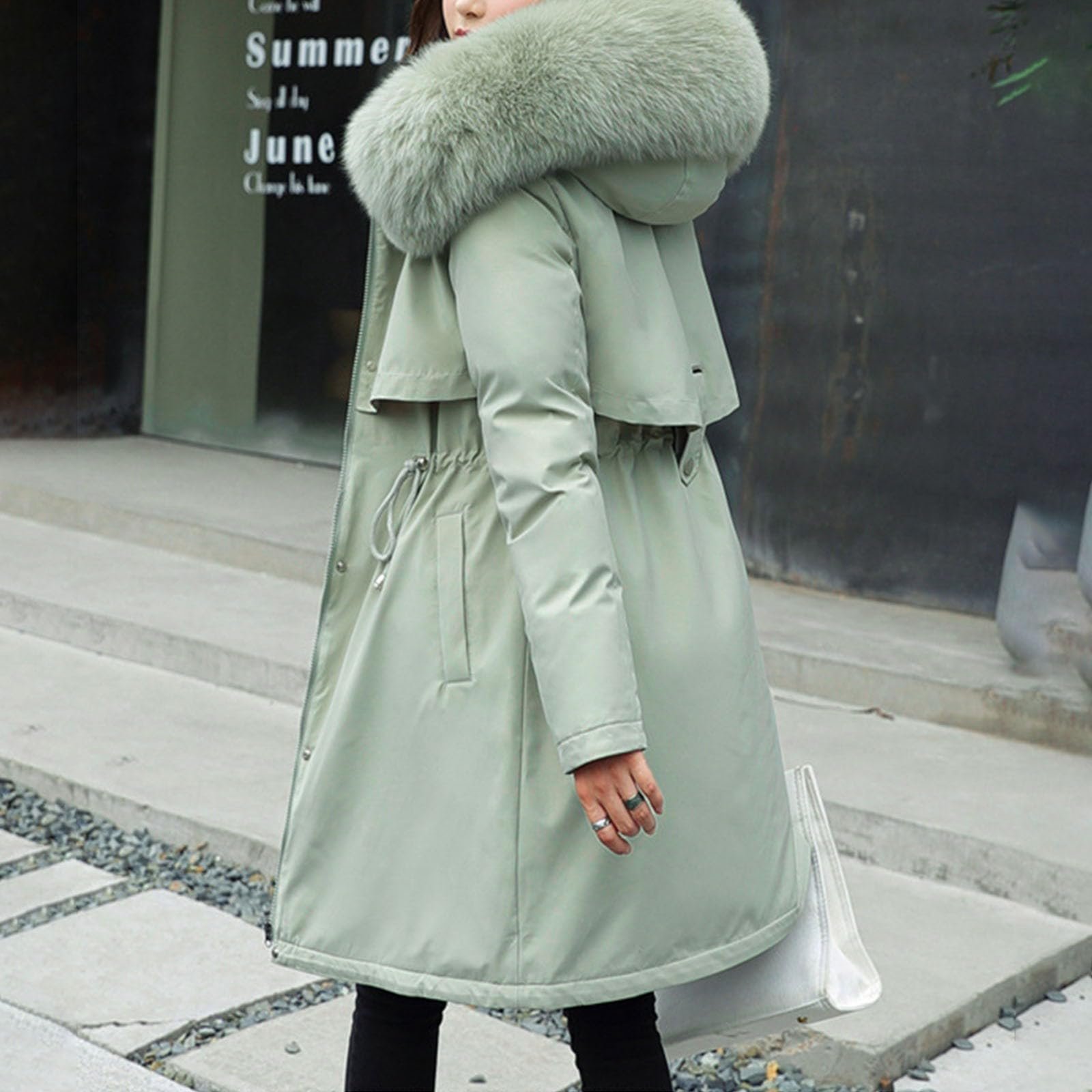 Женская зимняя куртка FNKDOR Длинная теплая, фото №4 Женская зимняя куртка FNKDOR Длинная теплая, фото №4