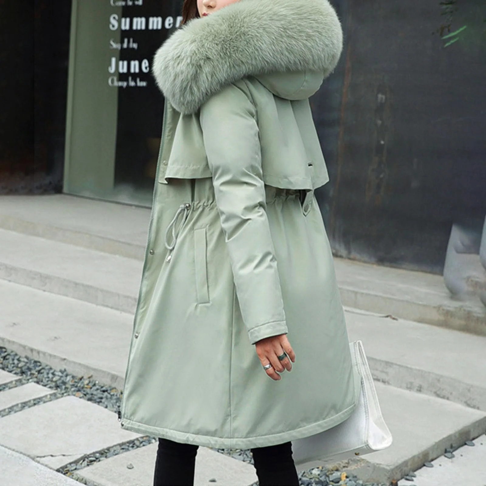 Женская зимняя куртка FNKDOR Длинная теплая, фото №4