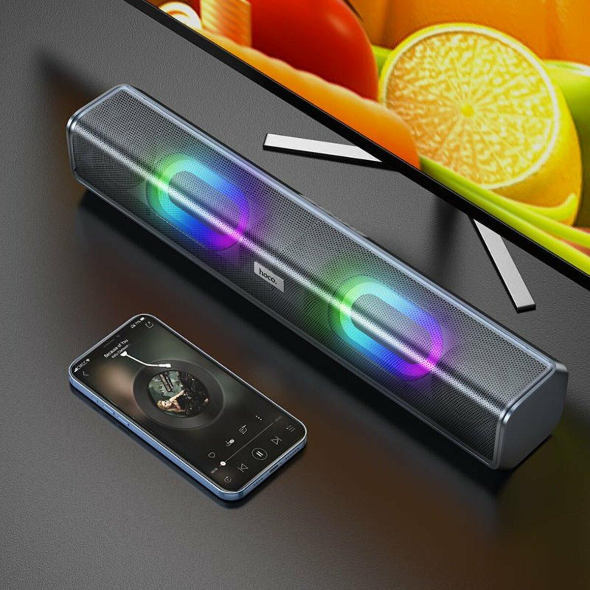 Портативна колонка HOCO BS49 Dazzling sound desktop wireless speaker Black, фото №4