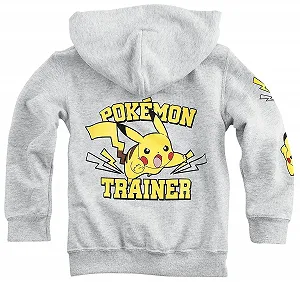 Толстовка с капюшоном Pokémon Pikachu Pokemon Trainer Unisex Серый крапчатый synthetic.ua - Фото 1