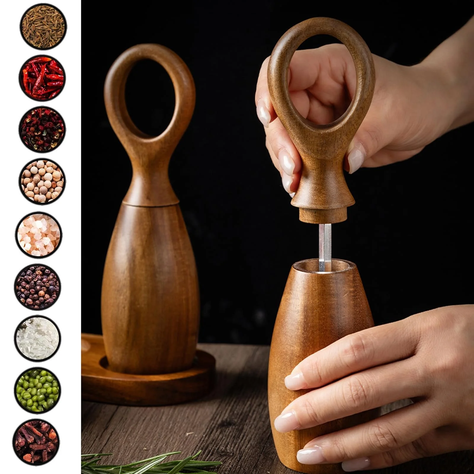 Млин Дерев'яний для спецій Keramik-Mahlwerk Paprika, фото №2