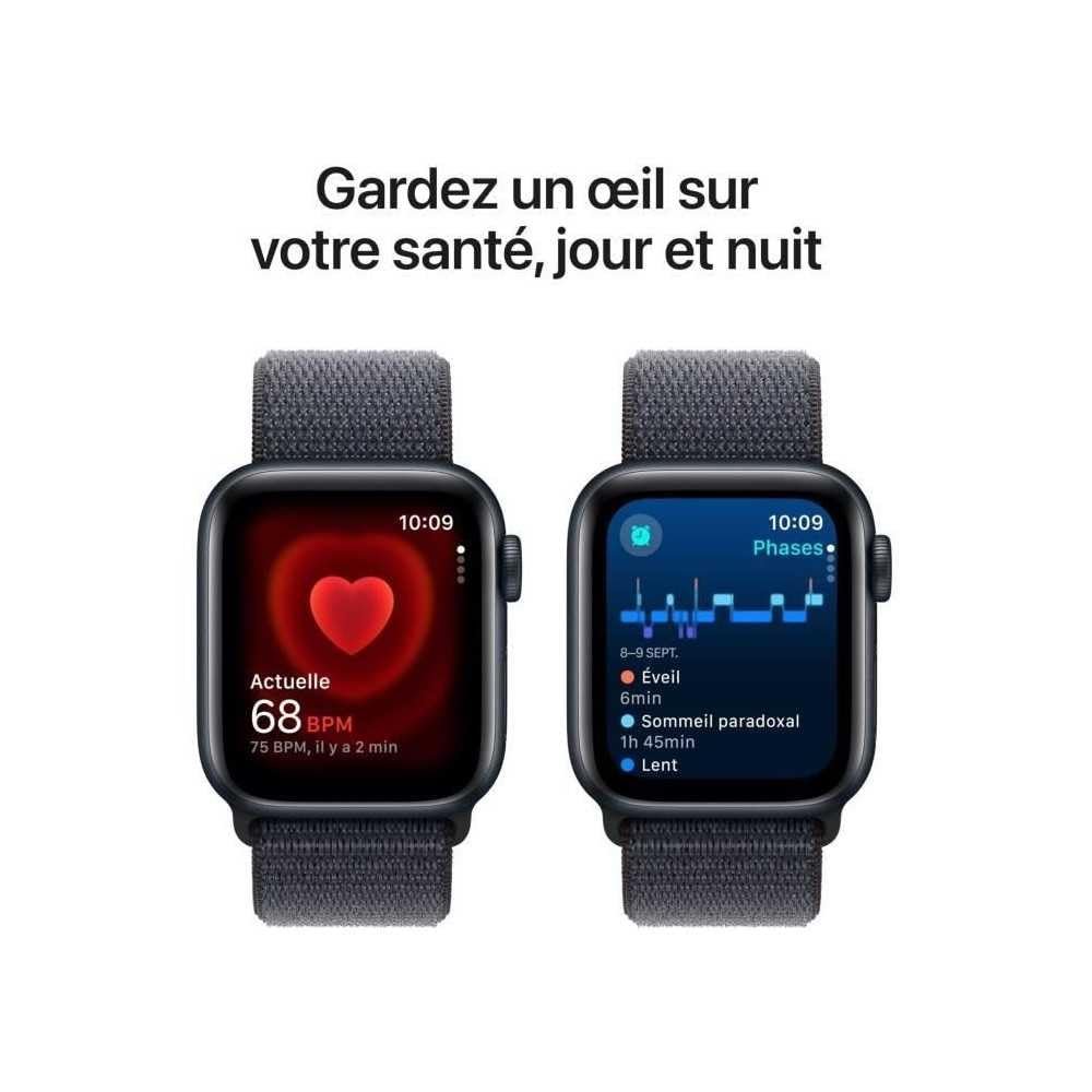 Смарт-годинник Apple Watch SE (2nd Generation) GPS 40мм, алюмінієвий корпус, спортивний ремінець, чорнильний колір, розмір One Size, фото №5