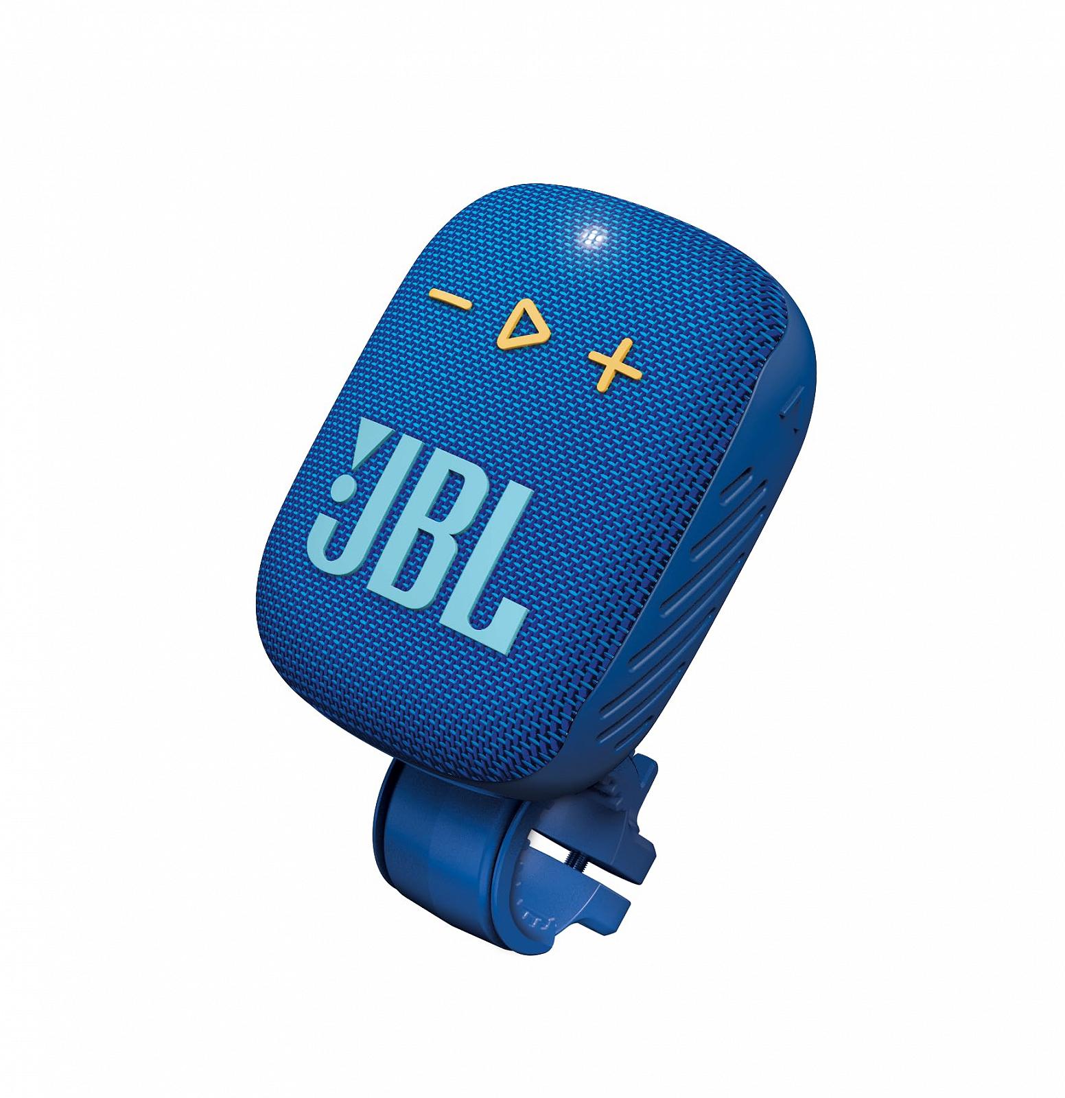 Колонка JBL Wind 3S Портативна Міні Bluetooth Водонепроникна З кліпсою для спорту, велосипеда та самоката - Bass Boost - Блакитна, фото №2