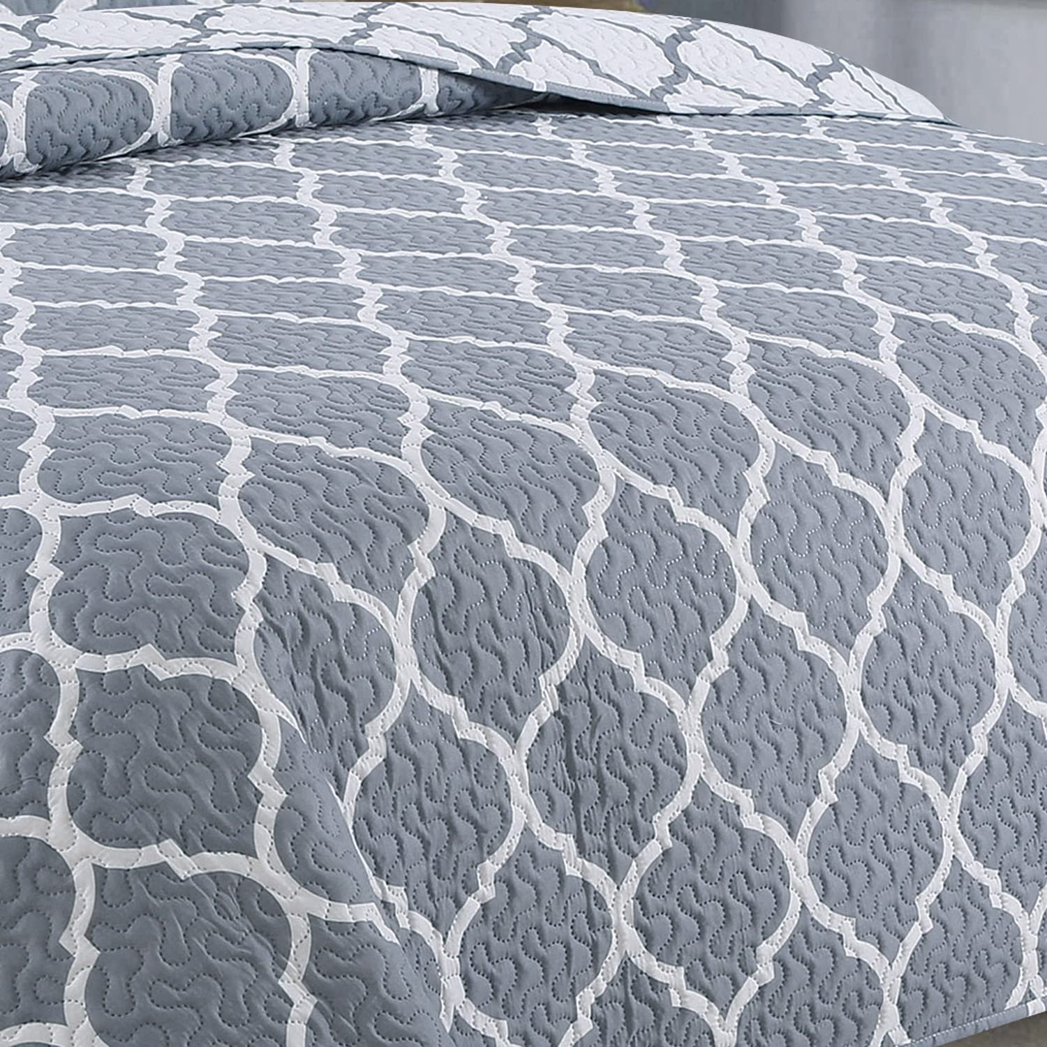 Покрывало Euromat 180 x 220 см Серо-белый - Марокканский меридиан, фото №3 Покрывало Euromat 180 x 220 см Серо-белый - Марокканский меридиан, фото №3