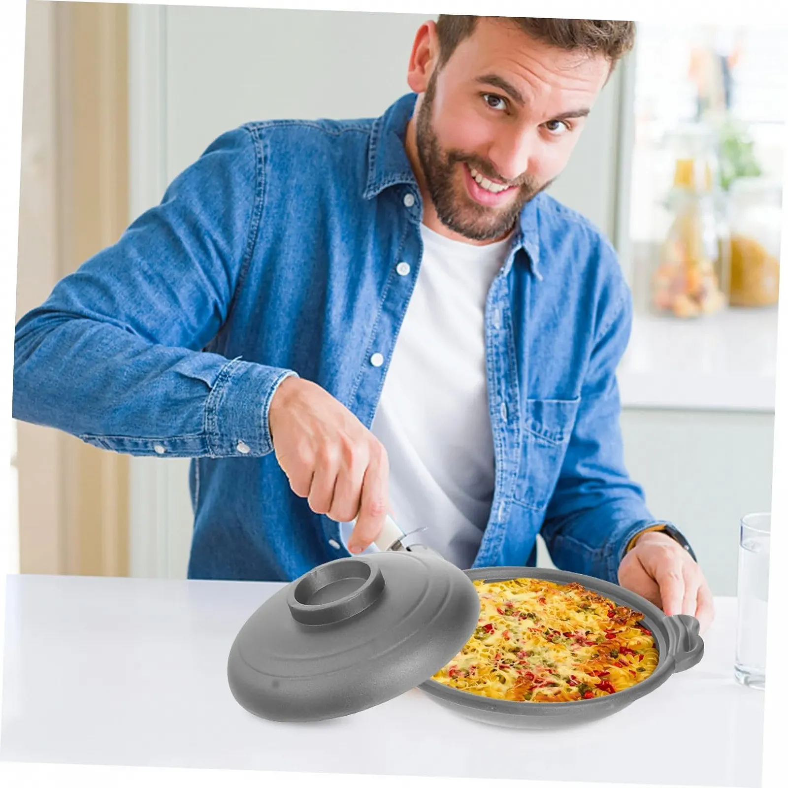 Каструля для запікання керамічна глиняна термостійка антипригарна без покриття, фото №4