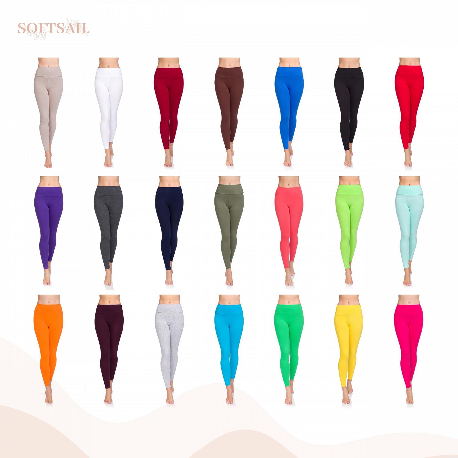 Леггинсы SOFTSAIL Женские 95% Хлопок, Леггинсы с Высокой Посадкой, Полная Длина, фото №6
