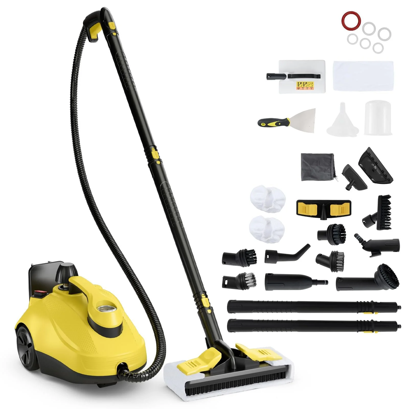 Пароочисник SOARS 2000 W 5 Bar 1.8 L 21 аксесуар Жовтий, фото №1