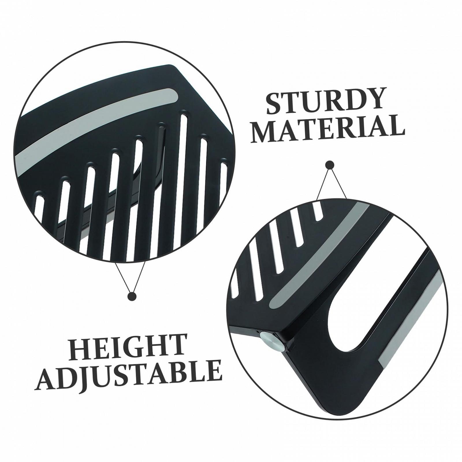 Складная подставка для ноутбука Homoyoyo с регулируемым многоугольным дизайном, стабильным основанием для надежного удержания, вентилируемой панелью для охлаждения, фото №3