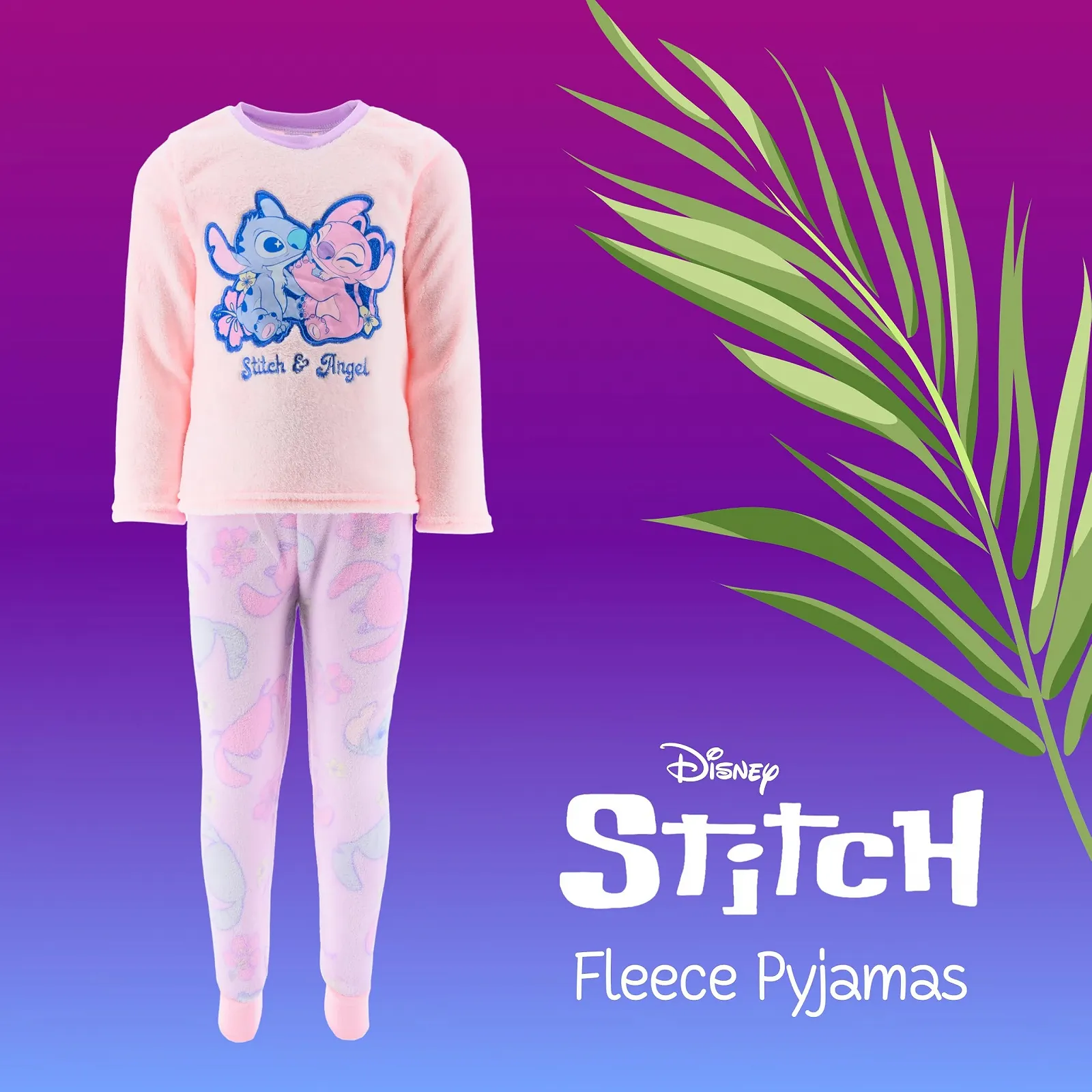 Піжама Disney Lilo and Stitch для дівчат, футболка та довгі велюрові штани, фото №3 Піжама Disney Lilo and Stitch для дівчат, футболка та довгі велюрові штани, фото №3