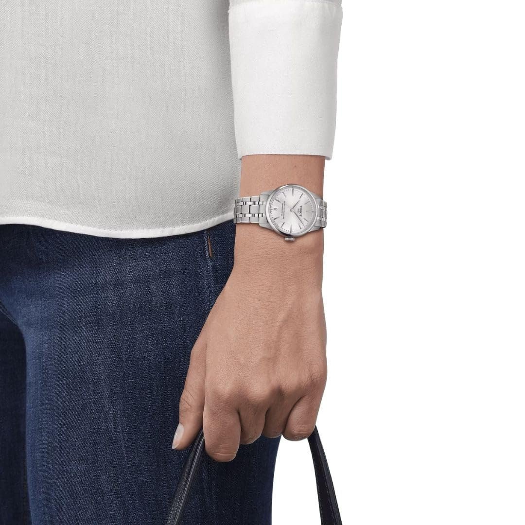 Автоматические часы Tissot T1392071103100, серебряный, Браслет, фото №5