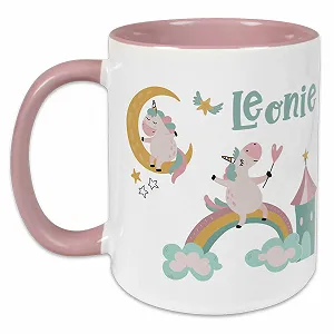 Детская кружка GRAZDesign Unicorn Розовый, керамика, 330 мл, мотив единорога - Фото 1