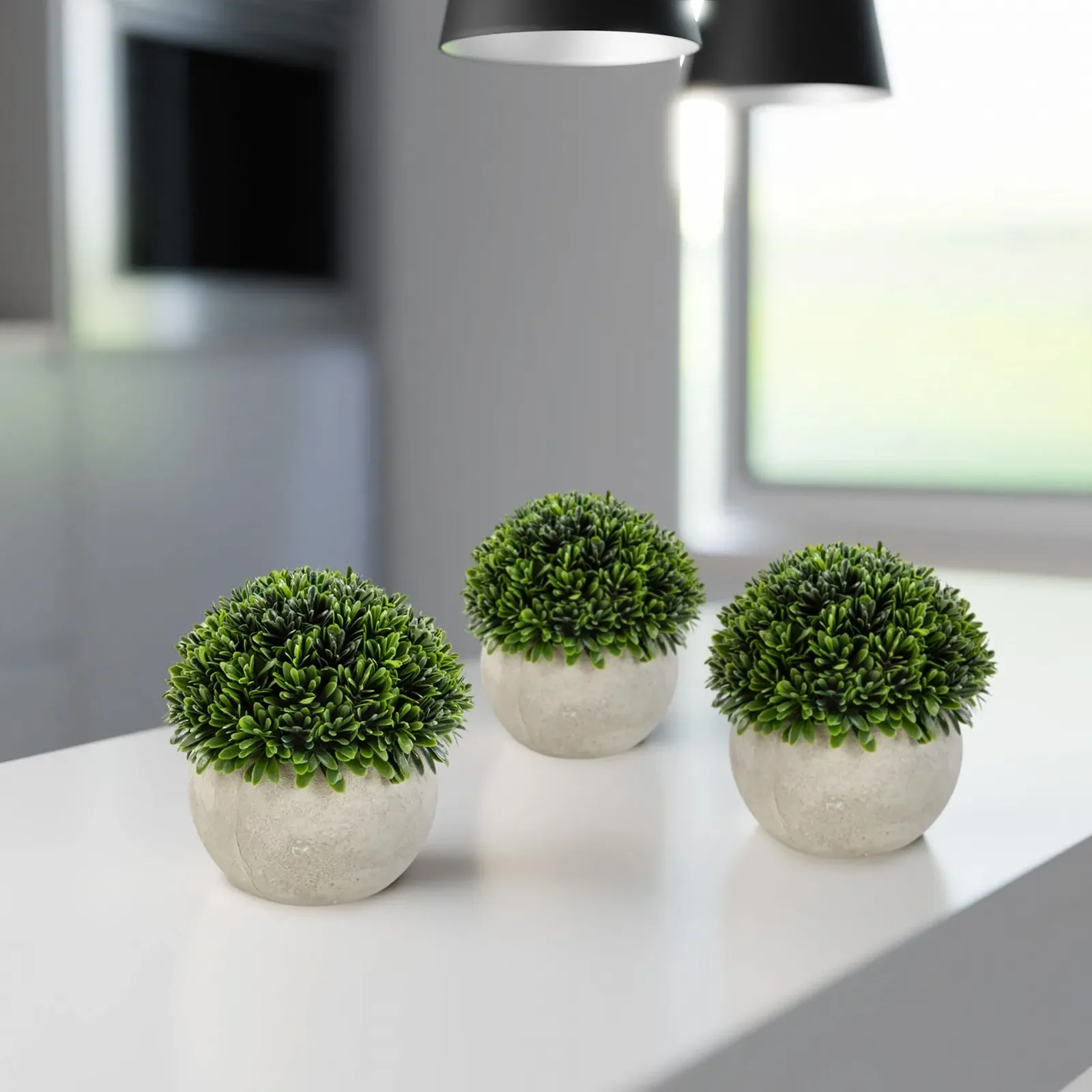 Искусственные растения PASCH 3 шт 13 см в горшках из натурального волокна, фото №6 Искусственные растения PASCH 3 шт 13 см в горшках из натурального волокна, фото №6