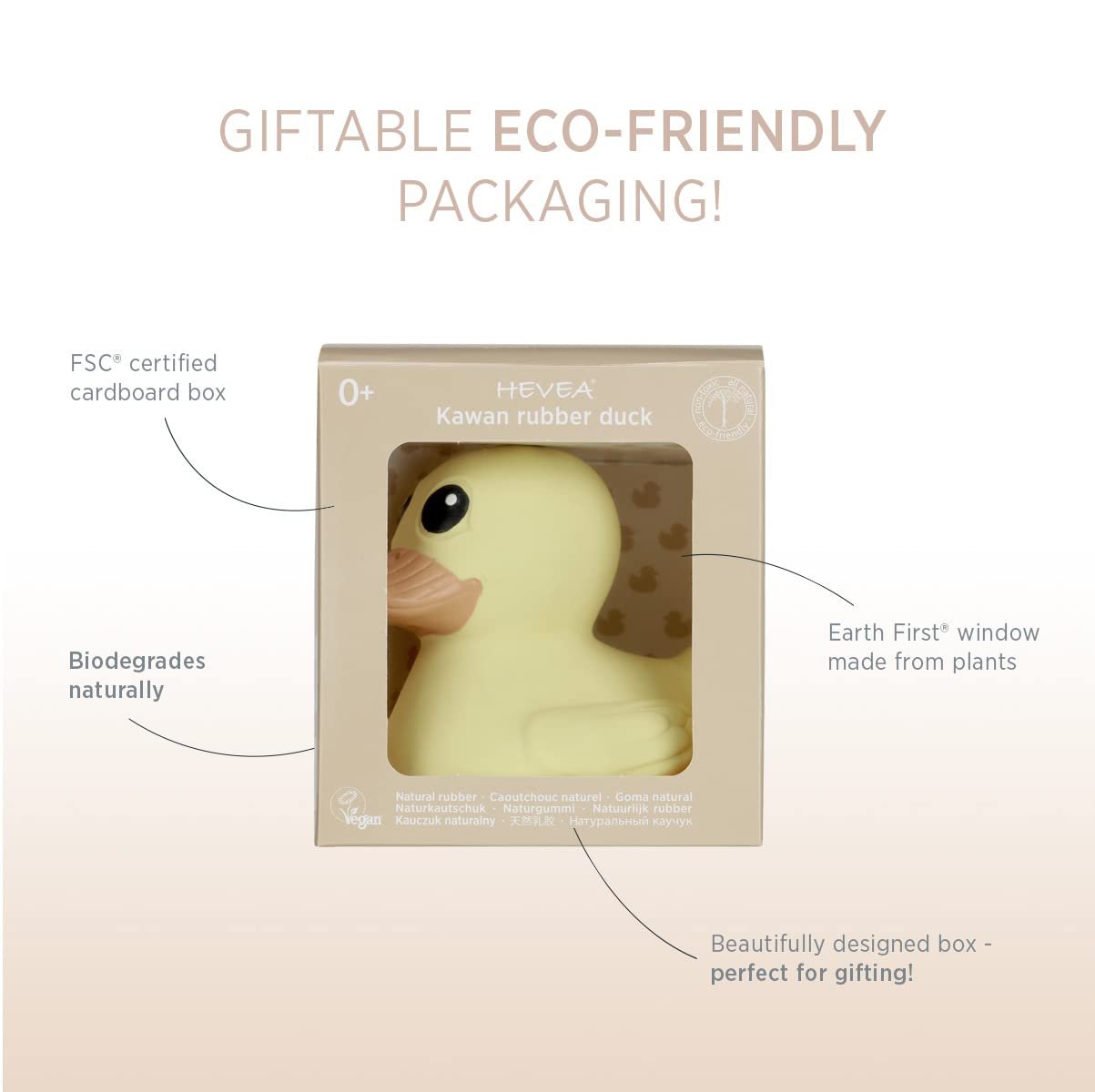 Іграшка для ванни HEVEA Kawan Mini Гумовий Каченя іграшка для ванни для малюків, виготовлена ​​зі 100% натурального каучуку, фото №6