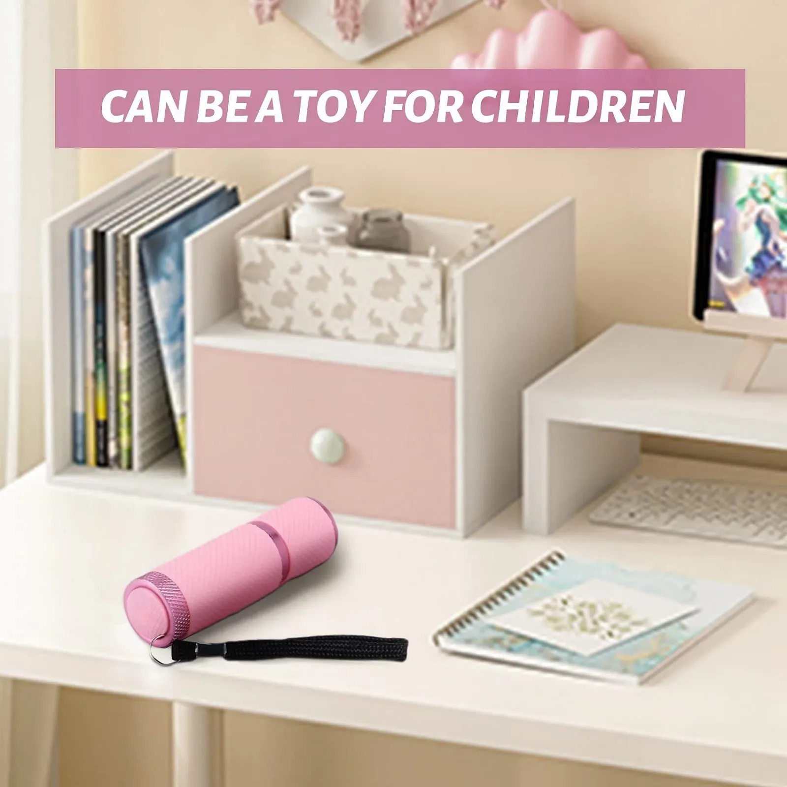 Ліхтарик 9-LED Міні Outdoor Рожевий з гумовим покриттям, фото №4